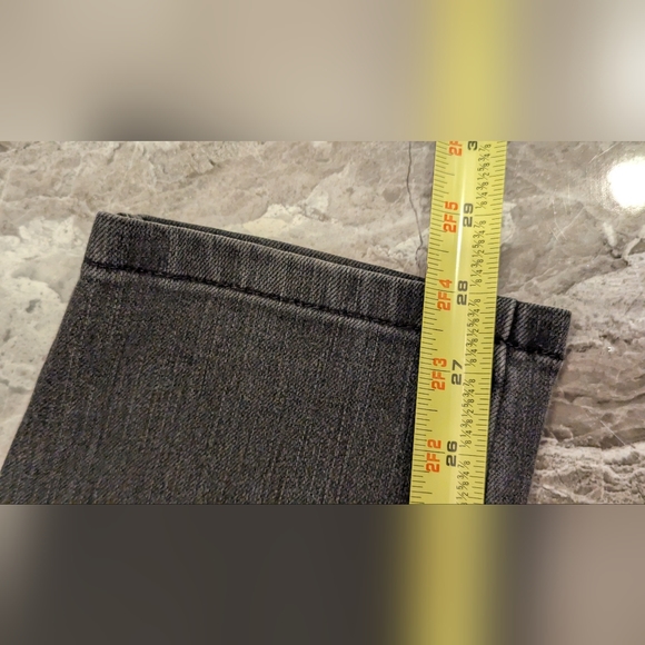 Soft Surroundings Pull On high rise Jeans Jeggings leggings jeans Washed Grey L - Picture 5 of 7